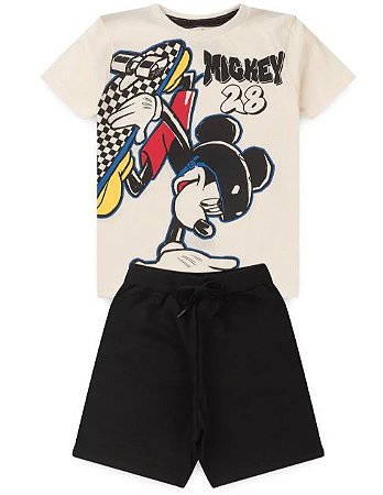 Conjunto Infantil Masculino - Bermuda e Camiseta Mickey - Disney