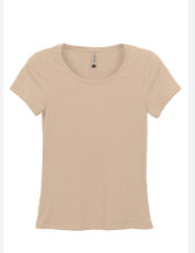 Blusa Manga Curta Adulto Feminina - Básica Cotton - Marialicia - Ref 52075