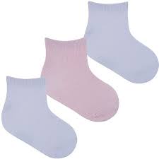 Kit Meia Lisa 3 Pares Cano Médio com Derrapante Pimpolho Tam-16/20