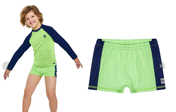 Sunga Infantil Menino Bicolor Com Proteção Solar - Elian - Ref 221590