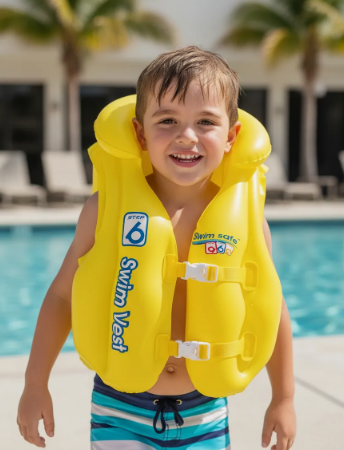 Colete Inflável Infantil - Premium Mor - Suporta 30kg - Amarelo Único