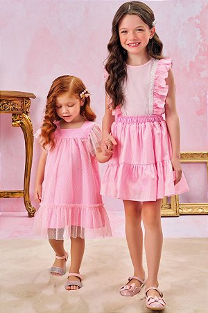 Vestido em Tule Poá - Ref 78159 Kukiê