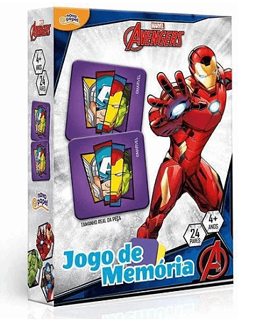 Jogo De Memória - Marvel Vingadores - 24 Pares Toyster