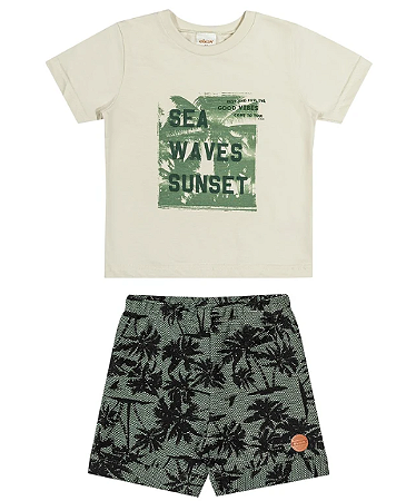 Conjunto Infantil Masculino Verde - Elian - Ref 221457