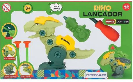 Brinquedo - Dino Lançador - Para Montar - Ark Toys