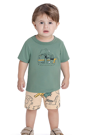 Conjunto Infantil Masculino Dinossauro Bebê - Elian - Ref 201205