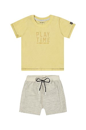 Conjunto Masculino Infantil Amarelo - Colorittá - Ref - 70109