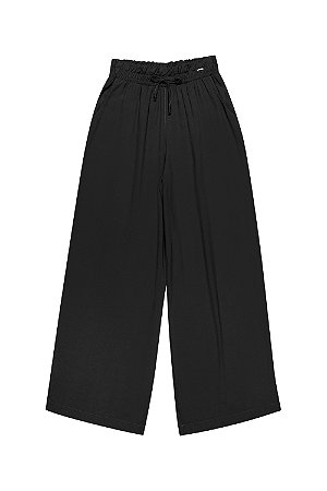Calça Social Feminina Juvenil Preta Com elástico Na Cintura - Ref 271562 - Elian