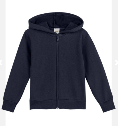 Jaqueta Elian Infantil Unissex Moletom Flanelado Azul Marinho Básica - Elian - Ref 51020