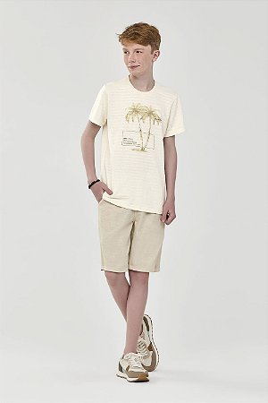 Bermuda Infantil Menino Sarja - Bege - Elian Beats - Ref 261098