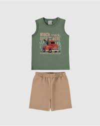 Conjunto Infantil Menino Regata Com Estampa Em Algodão - Malwee Kids - Ref 127416