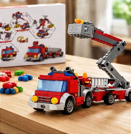 Blocos De Montar - 96pçs - Carro Regaste - 2 em 1 - Robo/carro - Diversos Modelos