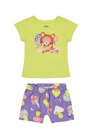 Conjunto Feminino Infantil Urso - Elian REF 211501