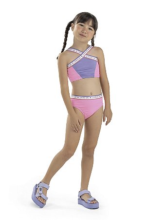 Biquini Elian Summer Girls Lilas\Rosa Feminino Infantil - Ref 251850