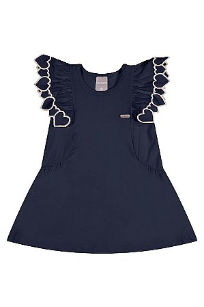 Vestido Menina Infantil - Corações Malha - Colorittá - Ref73407