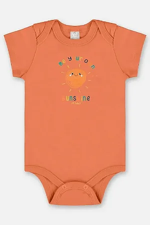 Body Manga Curta para Bebê Menino em Suedine - Ref 45661 Up Baby