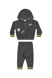 Conjunto Infantil Menino Moleton Jaqueta Ziper e Capuz  Extreme - Elian - Ref 201100