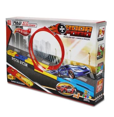 Pista De Corrida - Brinquedo Carrinho - Multi Loop 360 - Roda Fogo