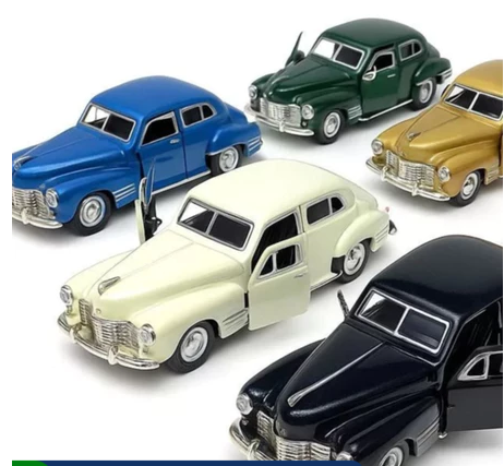 Carro Cadillac - Miniatura Colecionável - Metal Fricção - Portas Abertas - Pneus Borracha