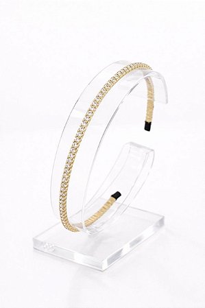 Tiara Com Pedraria - Delicada Arco Cabelo - Feminina Juvenil Arquinho