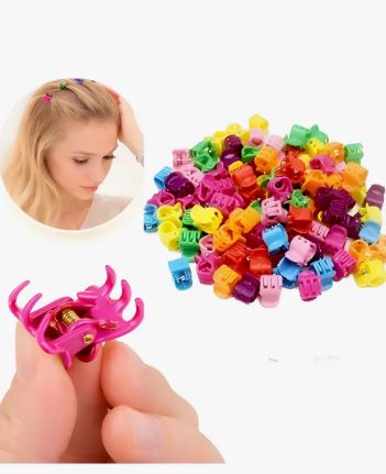 Kit com 50 Mini Piranhas de Cabelo - Mini Presilha Grampo De Cabelo Infantil Colorido - Com 50 und
