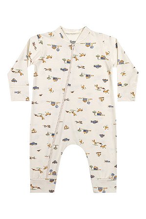 Macacão Bebê Menino - Ml Estampado Com Zíper - Elian - Ref 211732