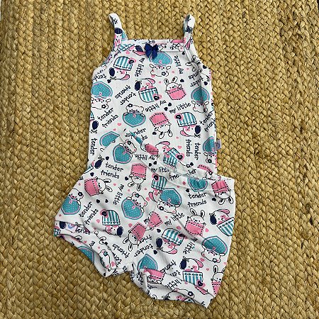 Conjunto Feminino Body MC E Short Bichinhos - Bolha de Sabão