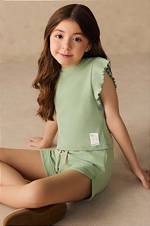 Blusa Canelada Infantil e Juvenil Menina - Básica - Canelada - Colorittá - Ref 75403
