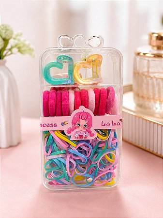 Kit de Acessórios para Cabelo Infantil – Elásticos e Presilhas