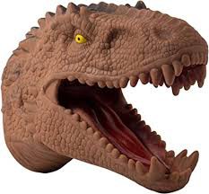 Fantoche Dinossauro T-Rex Marron Emborrachado