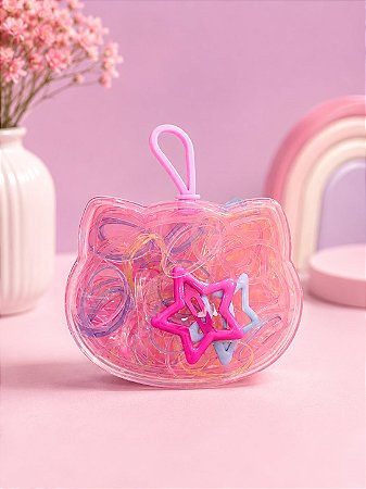 Kit Elásticos Para Cabelo - Pote - Elásticos Plástico Sortido 2cm