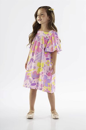 Vestido Infantil em Meia Malha Estampado - Up Baby - Ref 45734