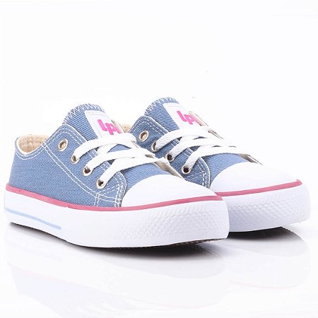 Tênis Feminino LPS STAR by World Colors -Jeans/Pink REF700014