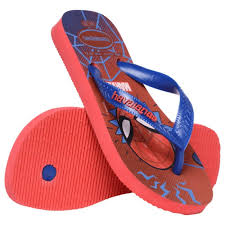 Chinelo Infantil Havaianas Top Marvel - Homem Aranha Azul e Vermelho - Havaianas - Ref 2090
