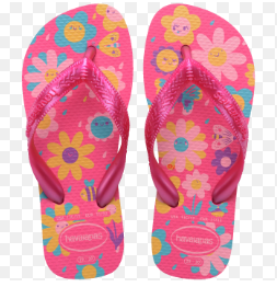 Chinelo Havaianas Infantil Flores - Pink