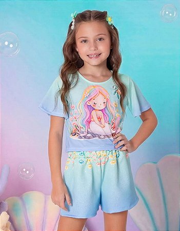 Conjunto Feminino Infantil - Clochard Sereia - Ref 0304