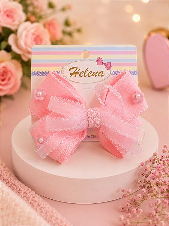 Laço Infantil Médio - Luxo com Pérolas 🎀