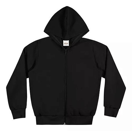 Moletom Infantil Elian Com Capuz Felpado Masculino-Preto REF51020