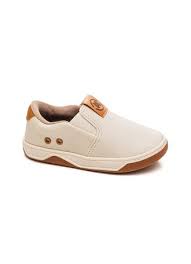 Tênis Sapatenis Molekinho Slip On Infantil Menino - Ref 2623.100 Off-White - Molekinho