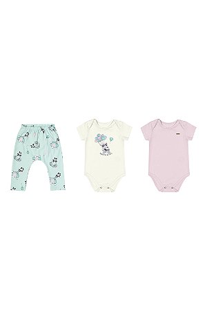 Kit Feminino Bebe 2 Body e 1 Calça - Ref 211539 - Elian