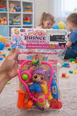 Brinquedo Kit Médico Infantil - Princess And Her Pet - Medical Educational Toy
