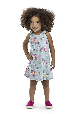 VESTIDO REGATA PAVAO ROSA REF - 232034 -ELIAN