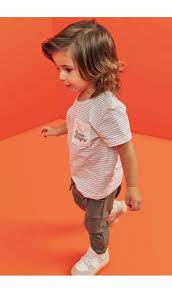 Conjunto de Camiseta em Cotton Listrado Fio Tinto e Calça Sikinny Comfort em Cotton Jeans C/ Elas - Ref 74577 - Johnny Fox