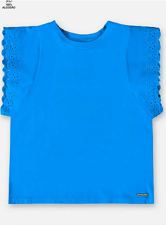 Up Baby Blusa Manga Lese Azul Ref 45378