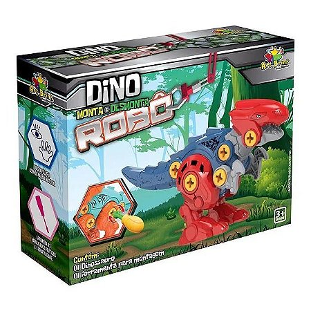 Dinossauro Monta E Desmontar Robo Dino Com Ferramenta