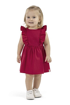 Vestido Feminino Infantil Regata Liso Verde - Ref 211526 - Elian