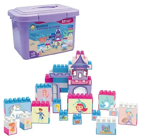 Baú Brinquedo de Montar - Blokitos - Divertido - Kitstar