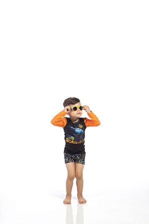 Conjunto Moda Praia Masculino Infantil Manga Longa+Sunga Tubekids REF523