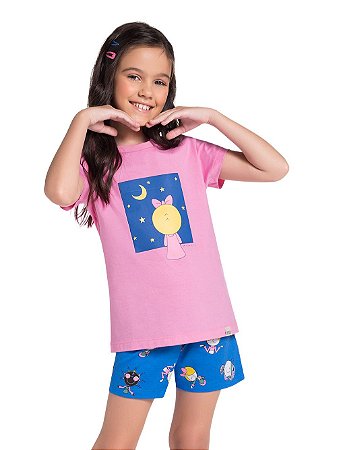 Pijama Feminino Infantil (mãe e filha)  Veggi Ref 0531