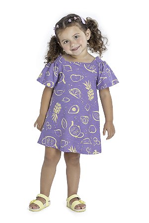 Vestido Feminino Infantil Malha Frutas - Elian - Ref 231986